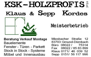 KSK-Holzprofis Klaus & Sepp Kordes
